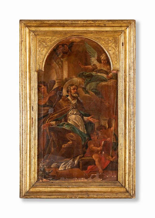 Pittore romano del XVIII secolo - Visione di un Santo