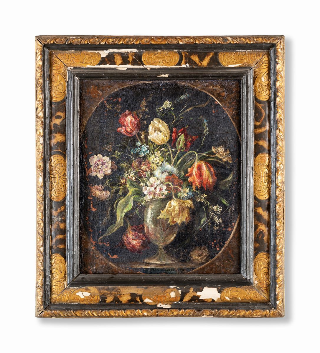 Pittore del XVIII Secolo - Natura Morta con Vaso di Fiori