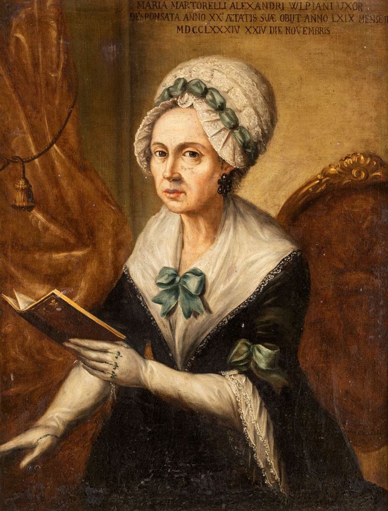 Pittore Romano del XVIII Secolo - Ritratto Maria Martorelli