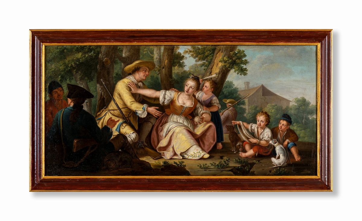 Scuola Piemontese del XVIII Secolo - Scena Galante