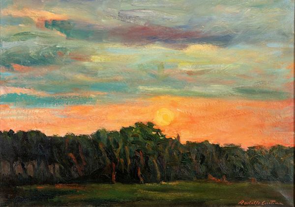 Rodolfo Cristina - Paesaggio al tramonto