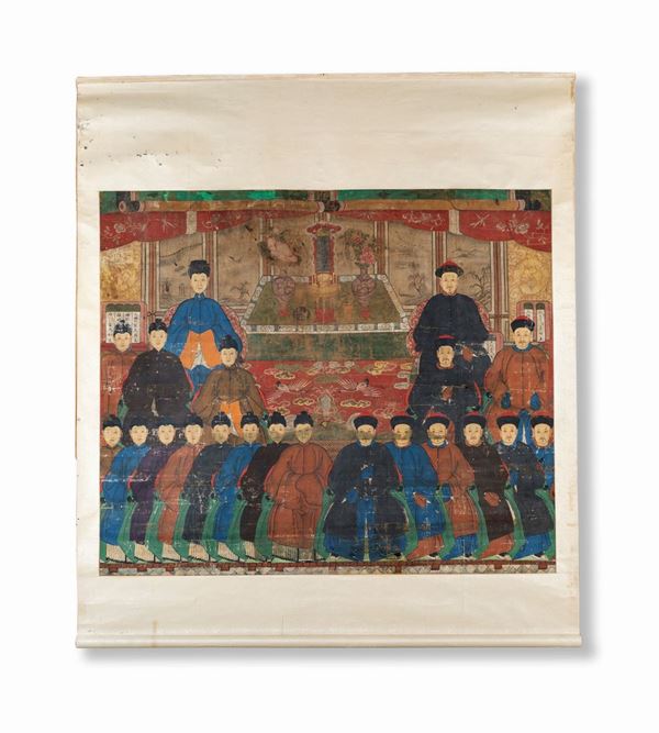 Scroll, Cina, dinastia Qing  - china e acquerelli su carta - Asta Arte Orientale - Casa d'Aste Arcadia