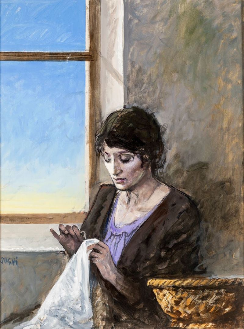 Alberto Sughi - Donna alla Finestra