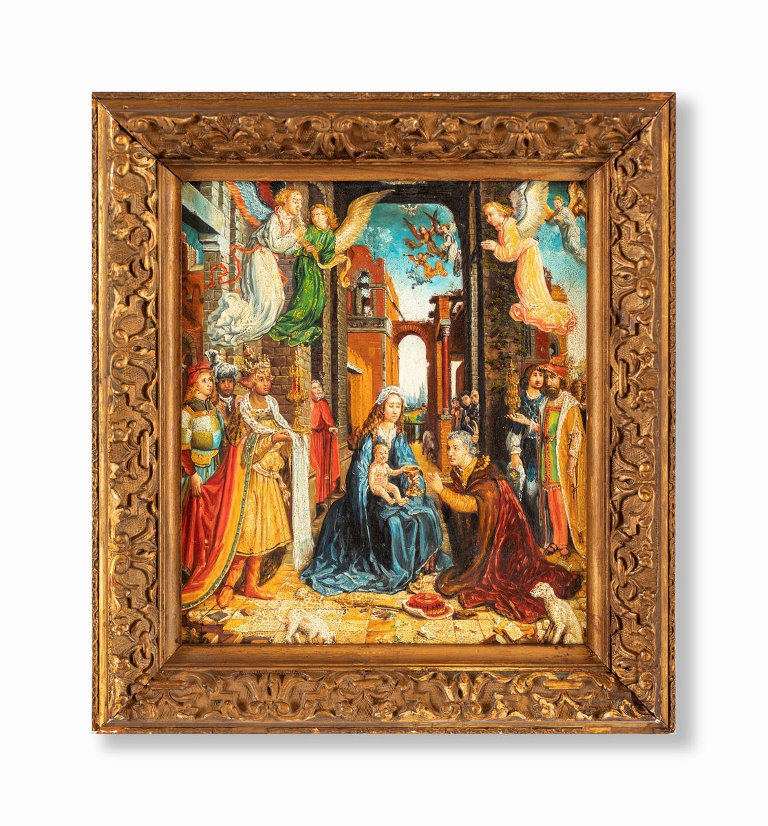 Pittore Fiammingo del XIX Secolo - Adorazione dei Magi (da Jan Gossaert)