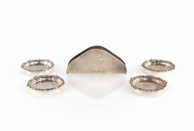 Cinque Oggetti da Tavola in Argento: