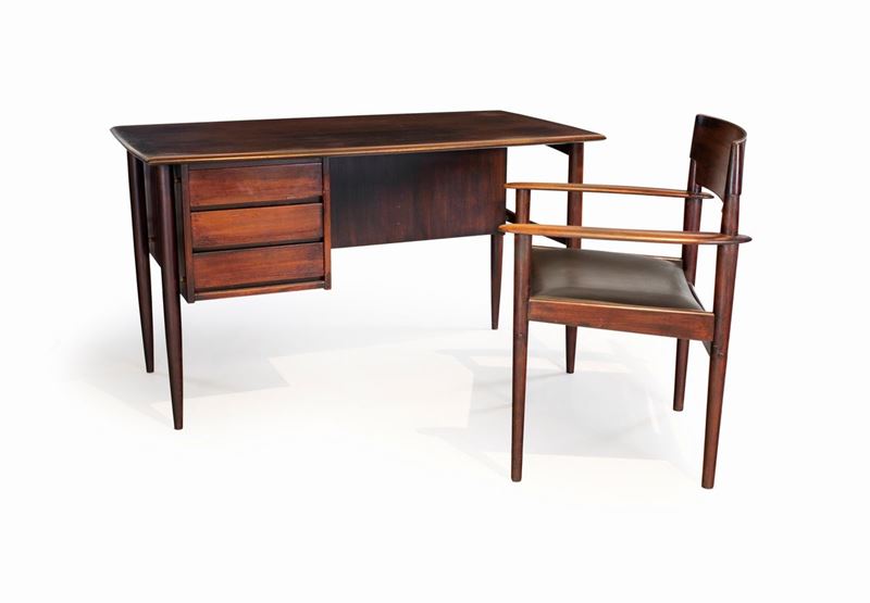 Grete Jalk - Scrivania con Sedia