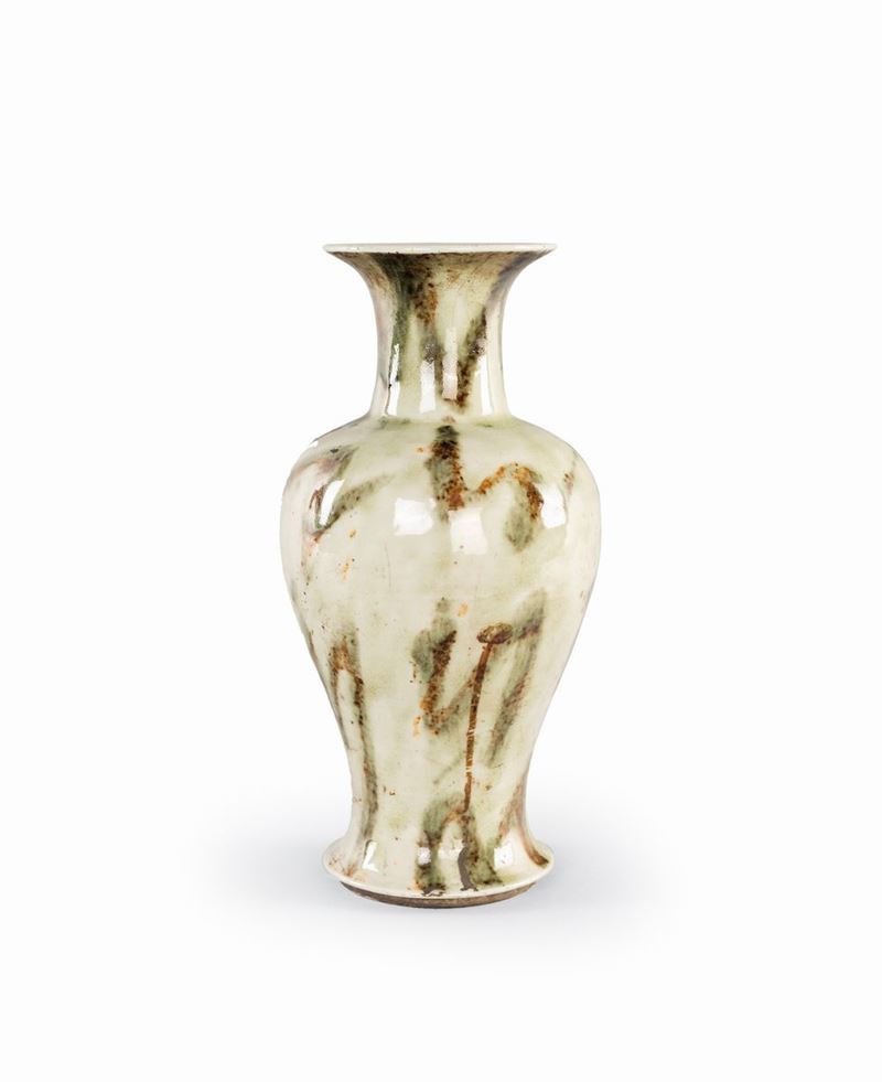 Vaso in Porcellana Marmorizzata, Cina Dinastia Qing