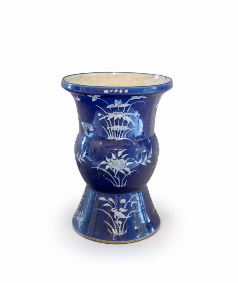 Vaso in Porcellana Blu e Bianca, Cina