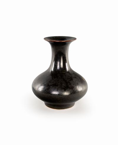 Vaso in Porcellana Monocroma Bruna, Cina Dinastia Qing