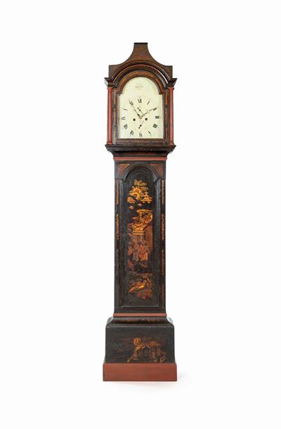 Orologio a Torre in Legno Laccato, Inghiterra Fine del XVIII Secolo