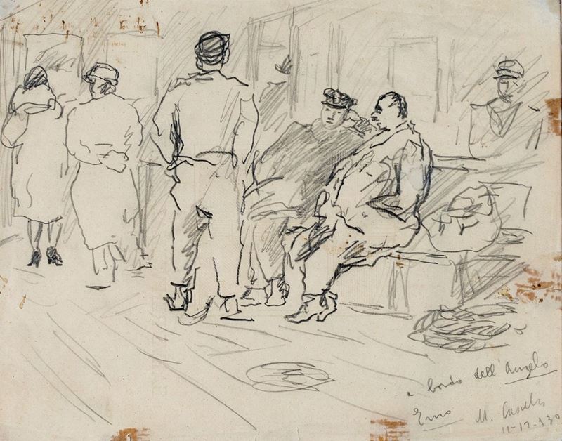 Michele Cascella - A Bordo Dell'angelo - Ritorno da una Visita di D'annunzio
