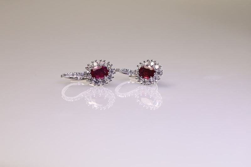 Orecchini con Rubini Ct 1,32