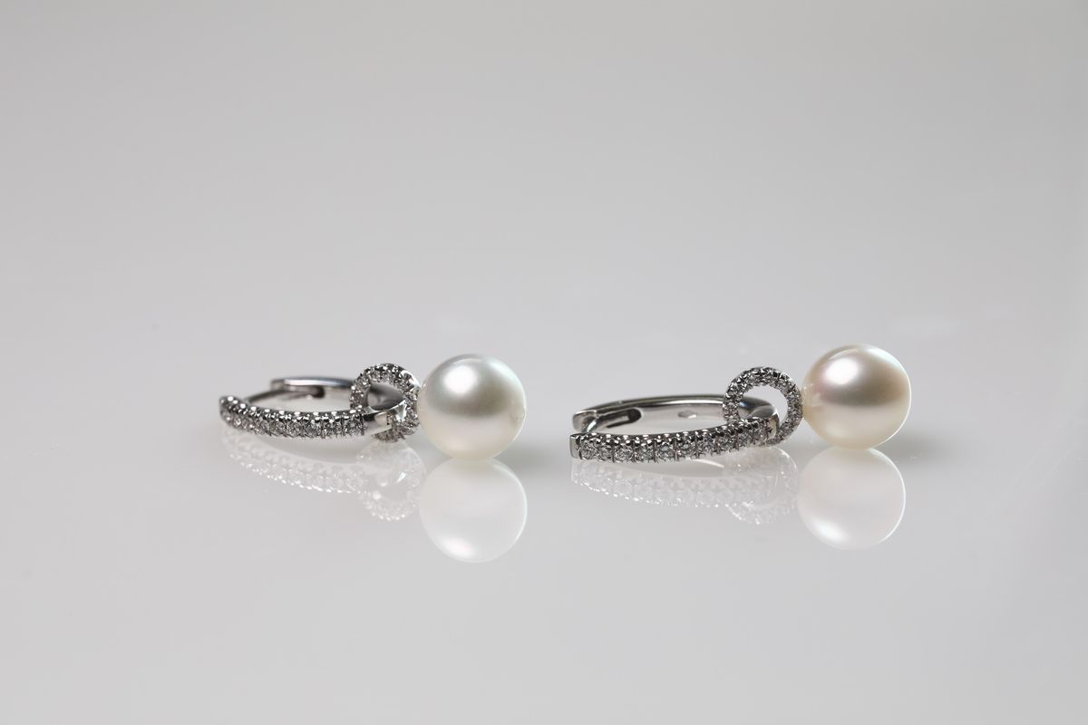 Orecchini a Boccola con Perle MM 9,50