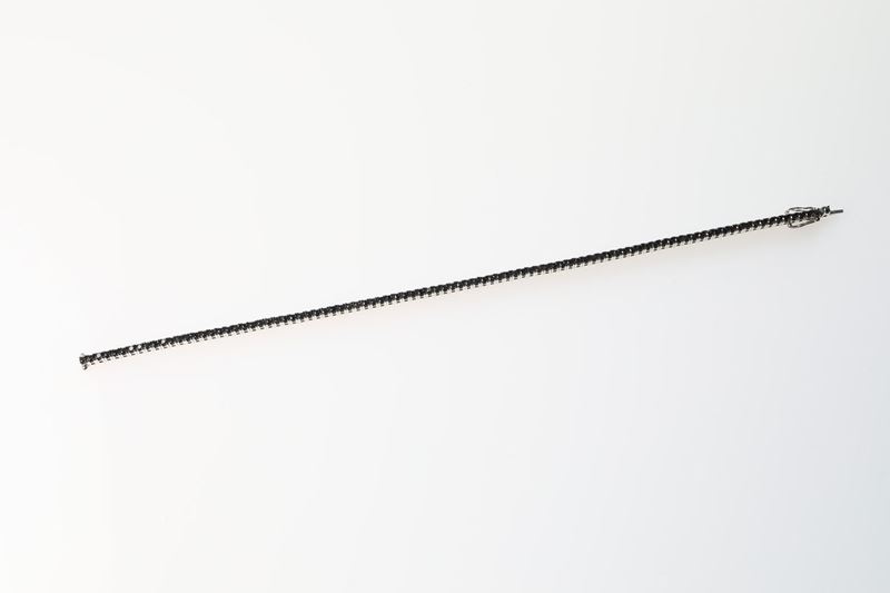 Bracciale Tennis con Diamanti Neri