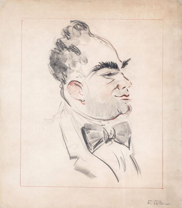 Felice Vellan - Ritratto del tenore Enrico Caruso