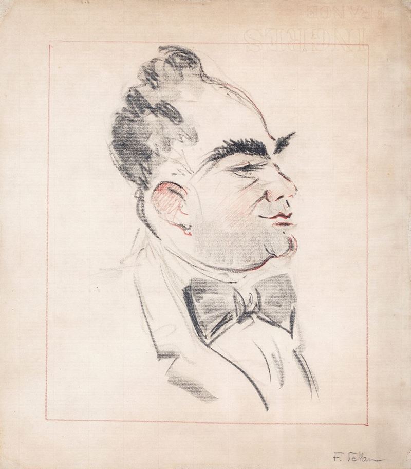 Felice Vellan - Ritratto del Tenore Enrico Caruso