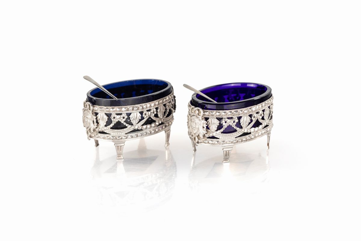 Coppia di Saliere in Argento, Fine XIX/inizio XX Secolo