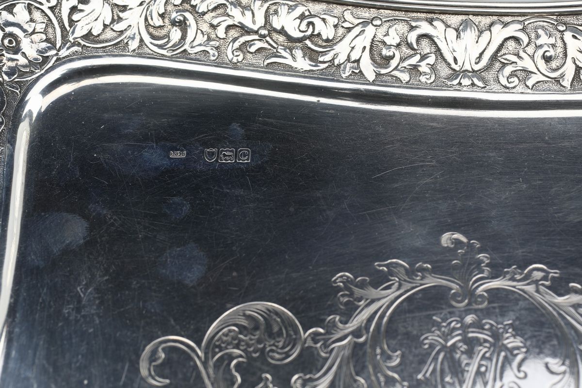 Vassoio in Argento 925/1000, Londra 1898, Argentiere Norman Marshall