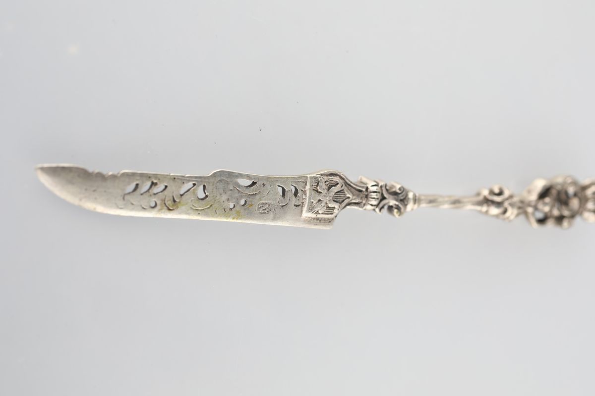 Set Composto da Sei Coltelli e Sei Forchette in Argento, Germania, XVIII Secolo