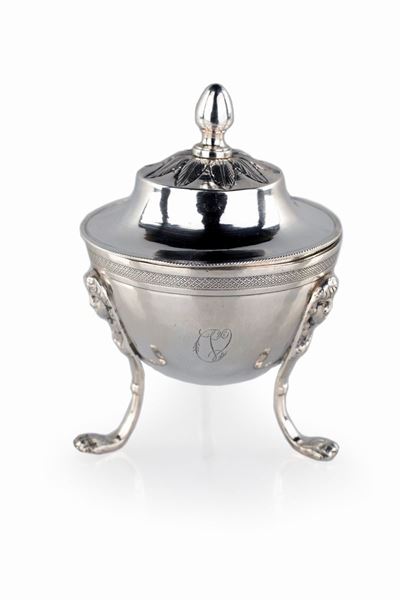 Zuccheriera in Argento 833/1000, Napoli 1824 - 1832, Argentiere S.p.