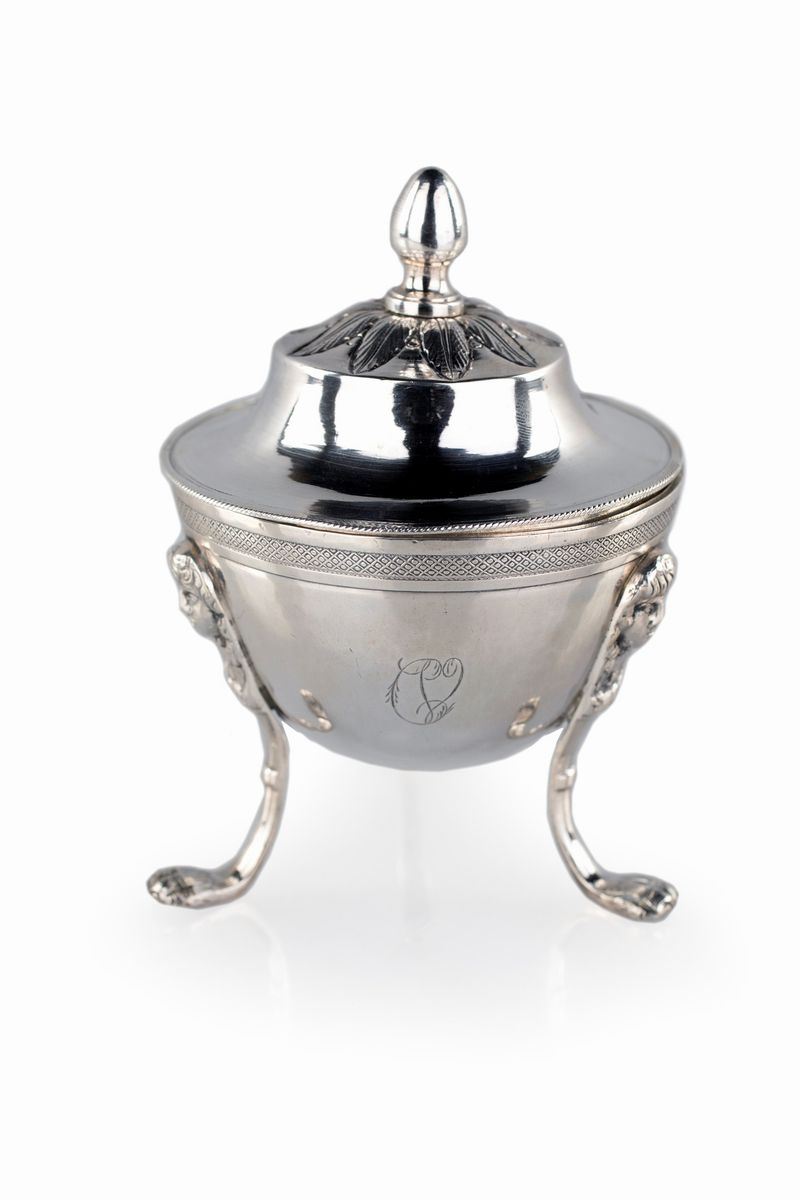 Zuccheriera in Argento 833/1000, Napoli 1824 - 1832, Argentiere S.p.