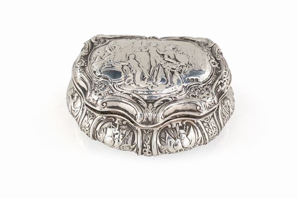 Scatola in argento 925/1000, Londra 1898, argentiere John George Smith