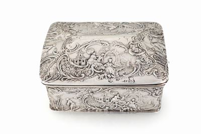 Piccola Scatola in Argento, Germania, Fine del XIX Secolo, Argentiere Sr