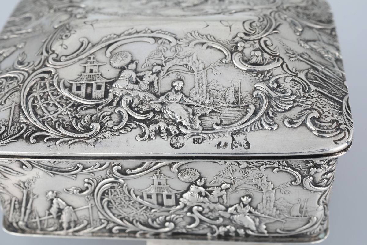 Piccola Scatola in Argento, Germania, Fine del XIX Secolo, Argentiere Sr