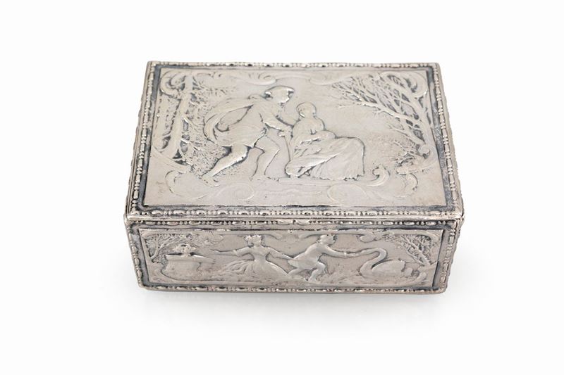 Tabacchiera in Argento 925/1000, Chester 1902, Argentiere Berthold Muller (attivo dal 1898 al 190...