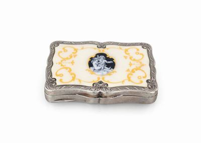 Tabacchiera in Argento e Smalti, Fine XIX/inizio XX Secolo