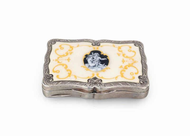 Tabacchiera in Argento e Smalti, Fine XIX/inizio XX Secolo
