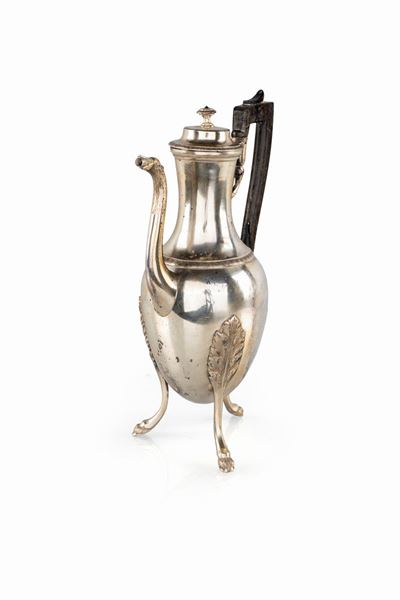 Caffettiera in Argento Manico in Legno, Parigi, Fine XVIII/inizio XIX Secolo