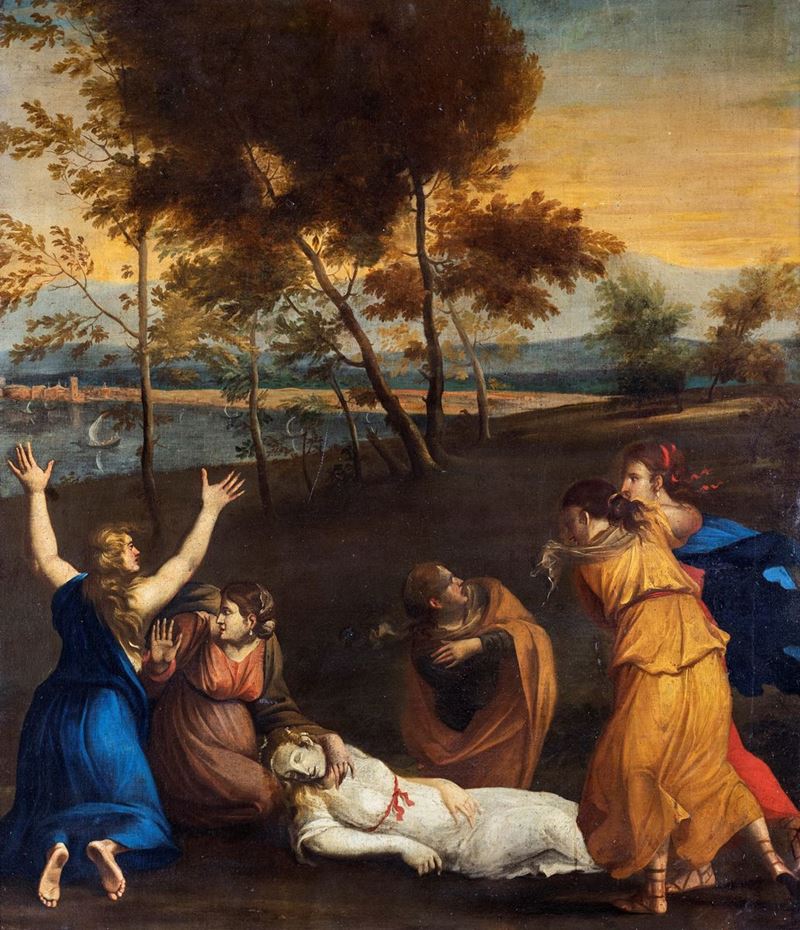Pittore Romano del XVII Secolo - Ritrovamento di Zenobia