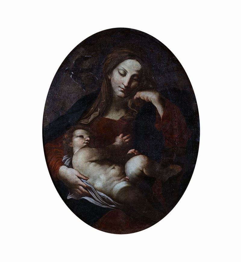 Domenico Piola ( Attribuito ) - Madonna Col Bambino