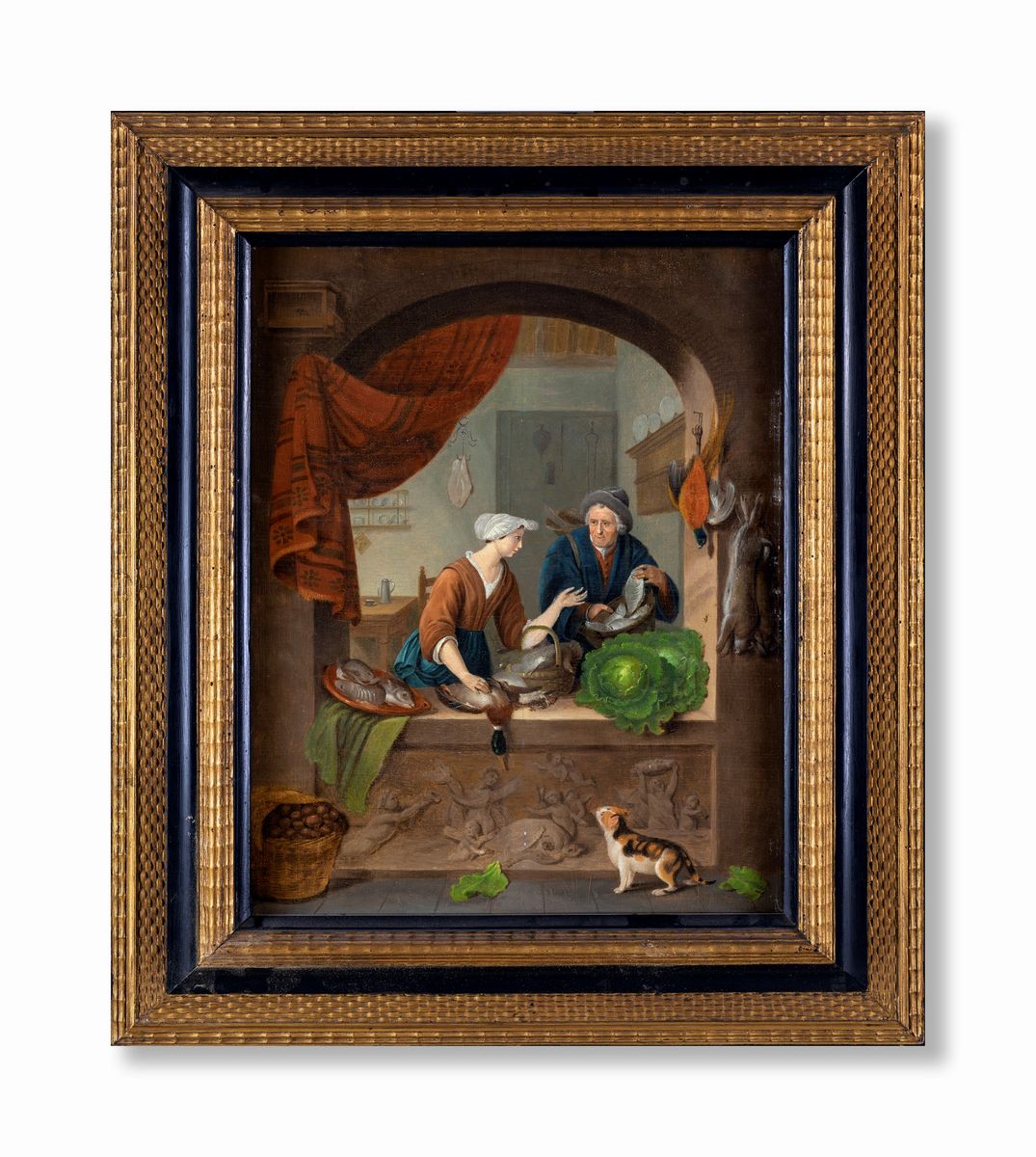 Pittore Fiammingo del XIX Secolo - Interno di Cucina