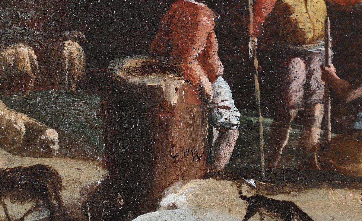 Gaspar Van Wittel - A) Veduta del Tevere All'altezza della Mola dei Fiorentini B) Veduta del Teve...
