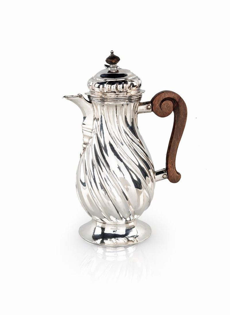 Caffettiera in Argento, Augsburg 1753 - 1755, Argentiere Georg Klobe