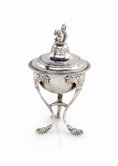 Zuccheriera in Argento, Milano 1840 Ca., Argentiere Francesco Liverti (1812 - 1872)
