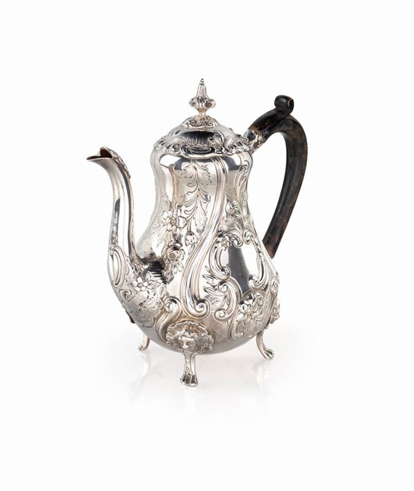 Caffettiera in argento, Londra 1893, argentiere Carrington &amp; C.
