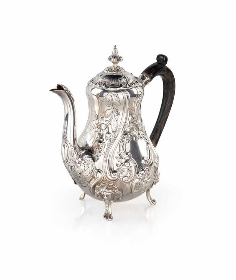 Caffettiera in Argento, Londra 1893, Argentiere Carrington & C.