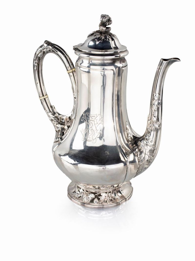 Caffettiera in Argento 950/1000, Francia, Ultimo Quarto XIX Secolo