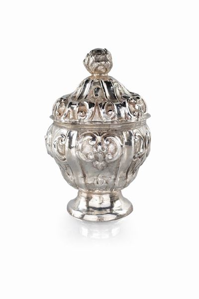 Zuccheriera in Argento con Coperchio, Genova, 1762