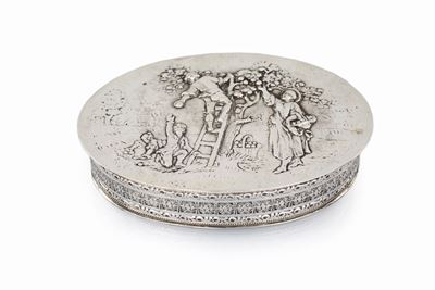 Piccola Scatola in Argento 835/1000, Germania, Ultimo Quarto del XIX Secolo