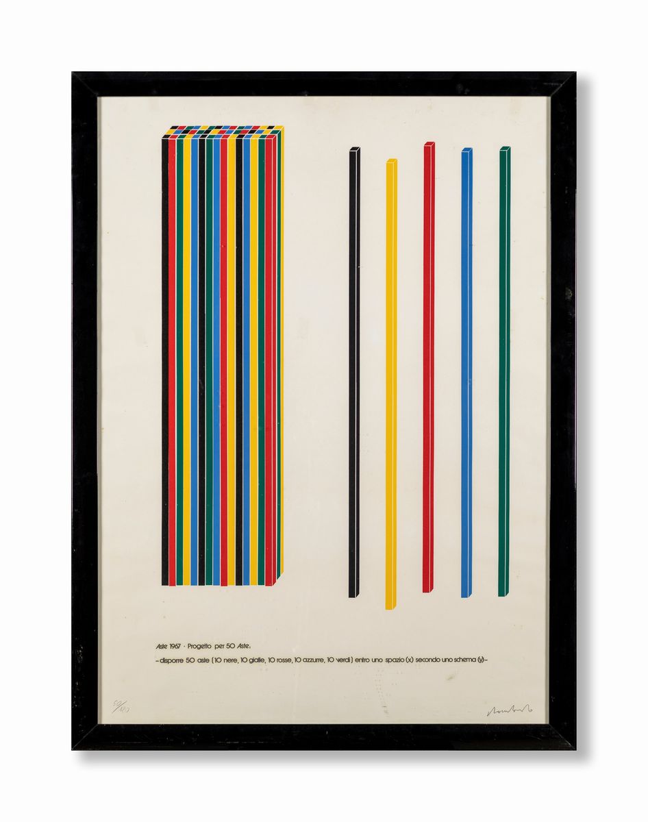 Sergio Lombardo - Aste 1967 - Progetto per 50 Aste