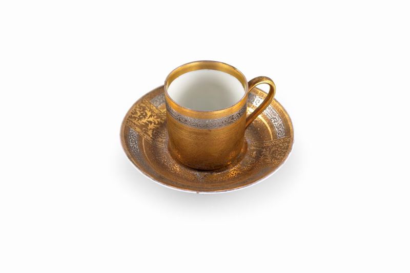Tazzina da Caffè in Porcellana, Francia, Limoges, Prima Metà XX Secolo