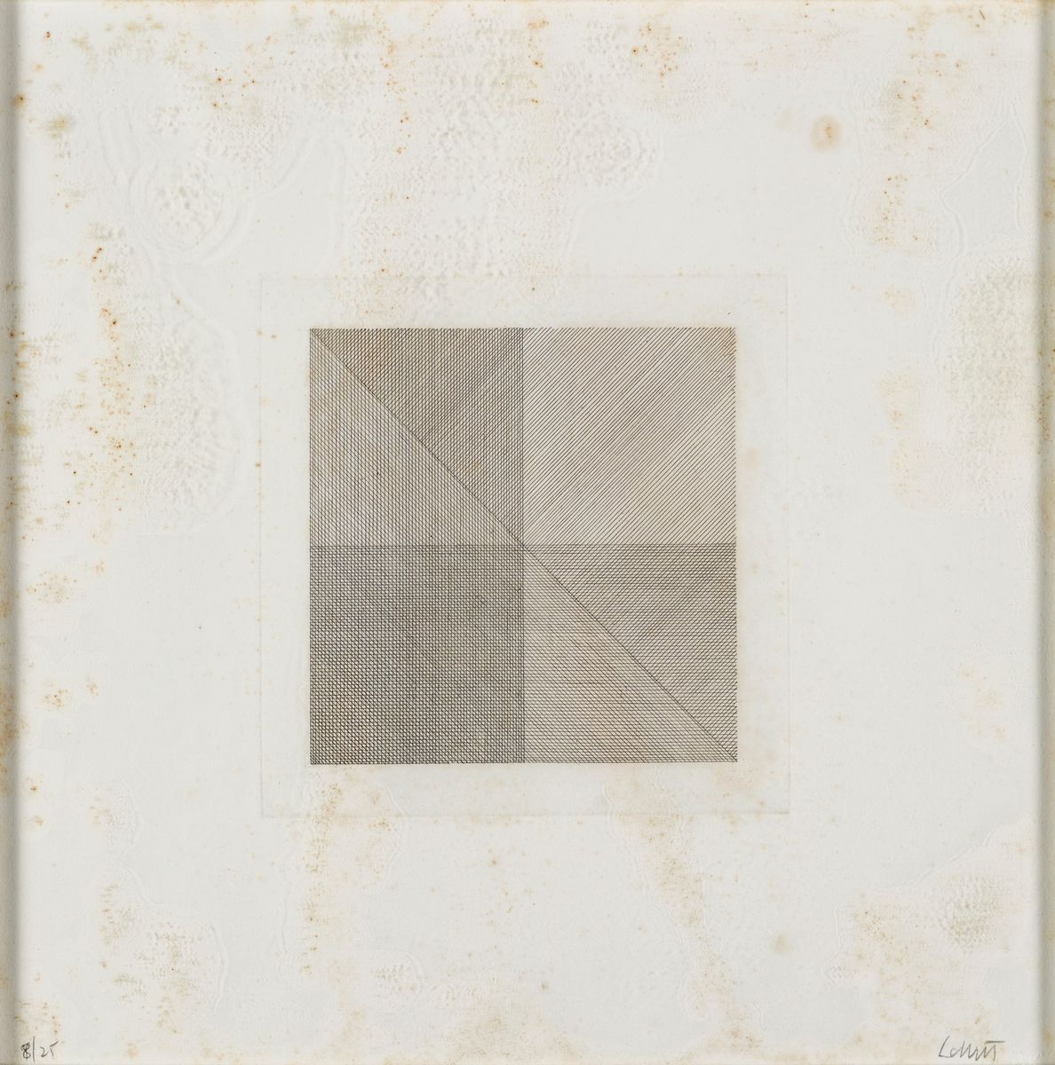 Sol Lewitt - Lotto di 3 Acquaforti