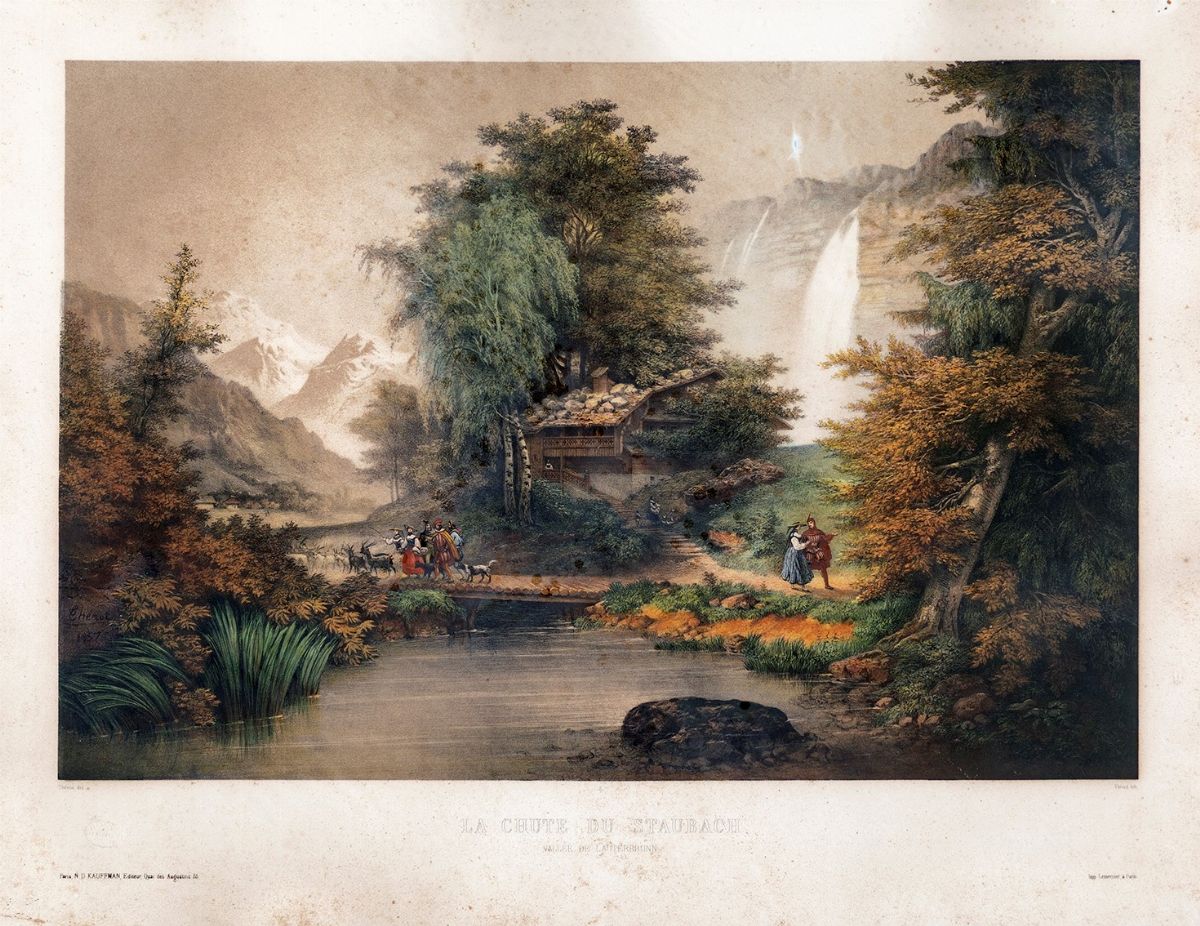 Coppia di Litografie Colorate, Jean Pierre Thénot (1803 - 1857)