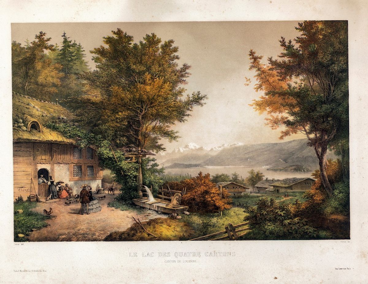 Coppia di Litografie Colorate, Jean Pierre Thénot (1803 - 1857)