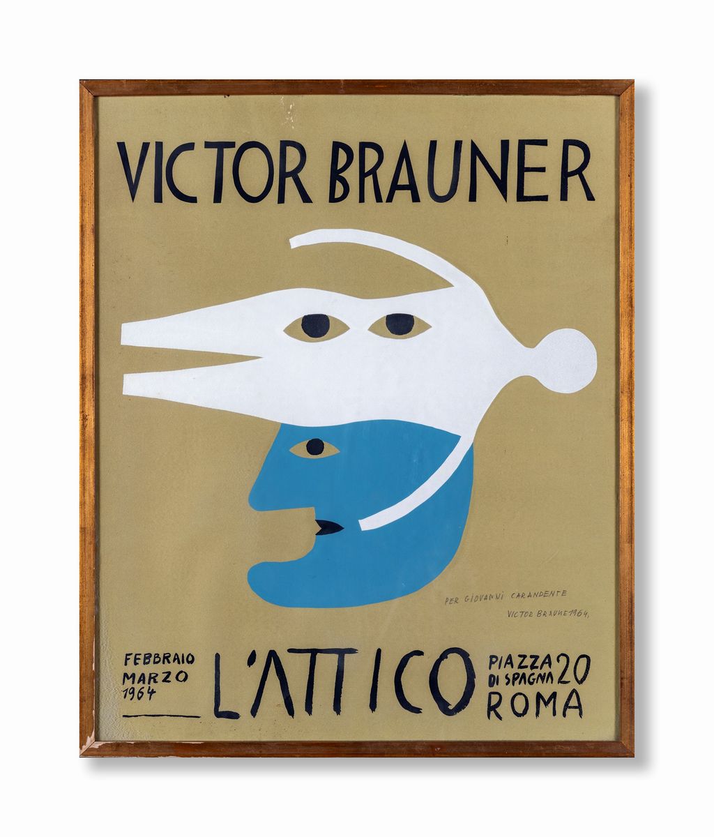 Locandina per Mostra Galleria L'attico di Victor Brauner