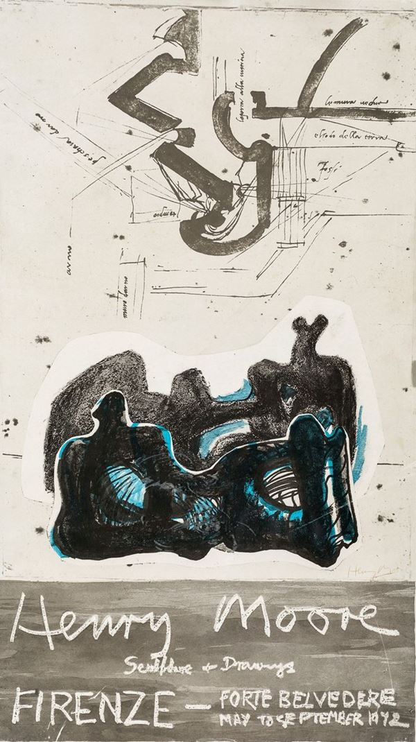Manifesto (Henry Moore Sculpture + drawings, Firenze - Forte Belvedere, 1972)